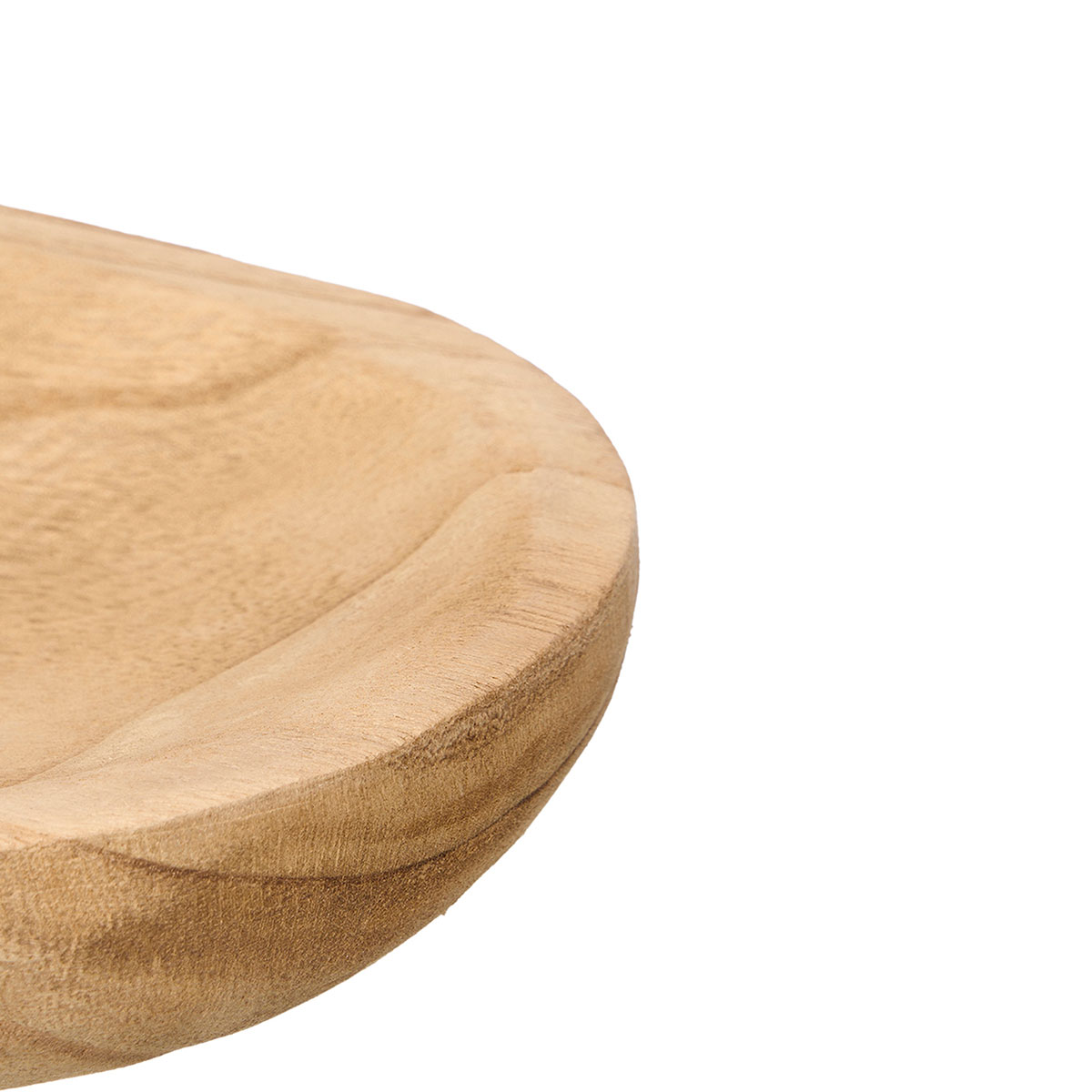 Centro de mesa Oval Em Madeira Queimada 38,5cm