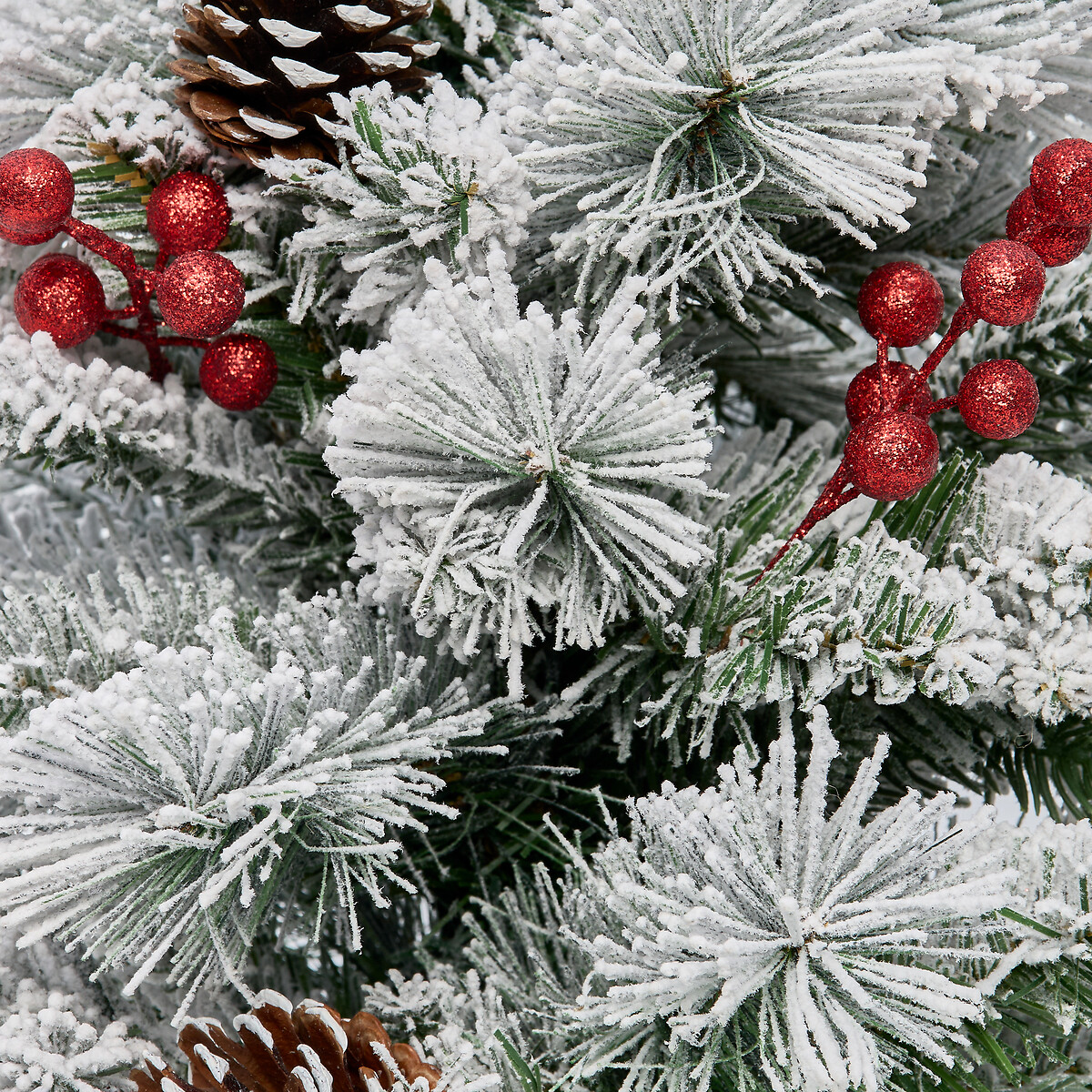 &Aacute;rvore de natal decorativa piki com pinhas 50cm