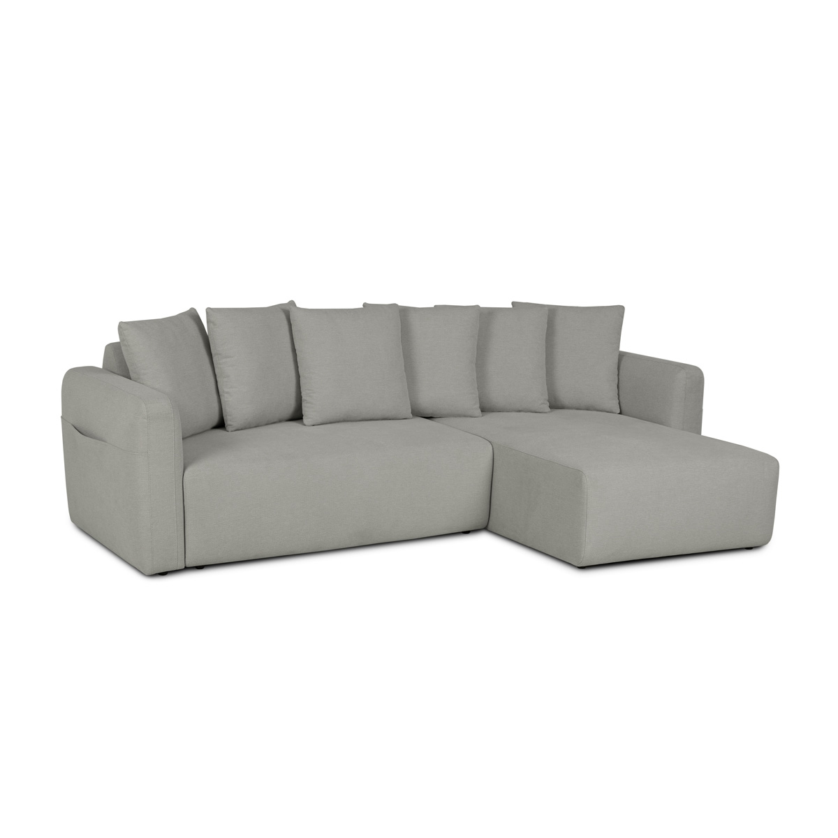Sof&aacute; cama BERNA cinza com chaise longue