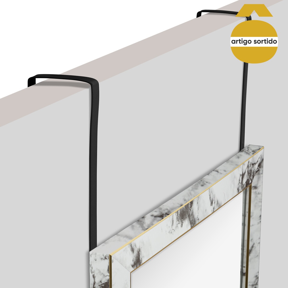 Espelho m&aacute;rmore para pendurar 94,5x34cm