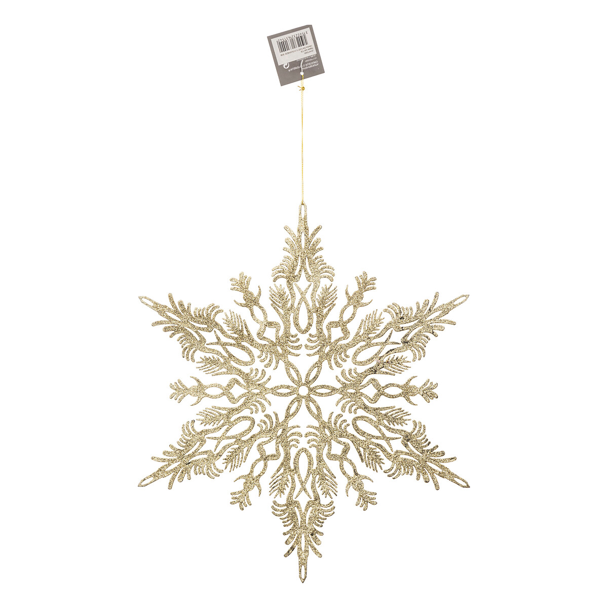 Floco de neve arabescos dourado 35cm