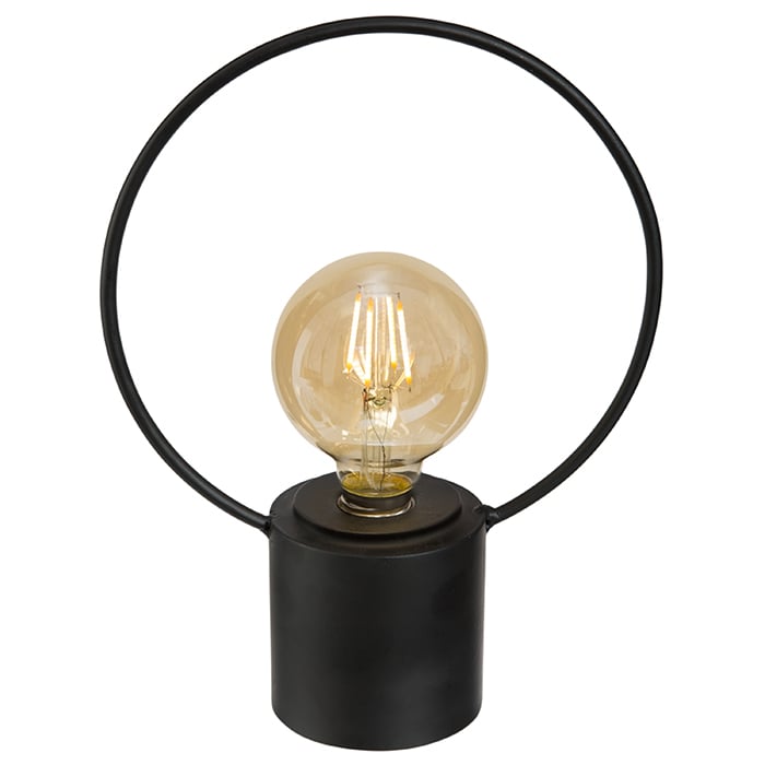 Candeeiro de mesa preto led
