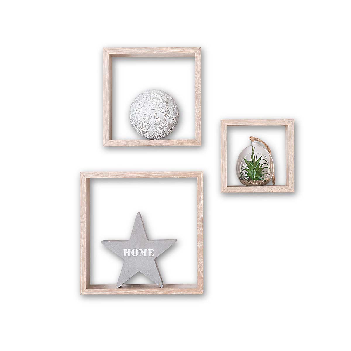 Conjunto de 3 estantes cubo 15/20/25cm