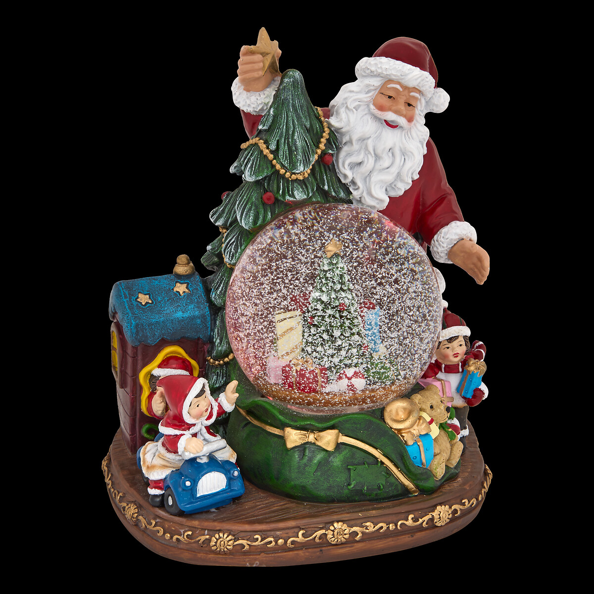 Globo de neve com pai natal 20x17x23cm
