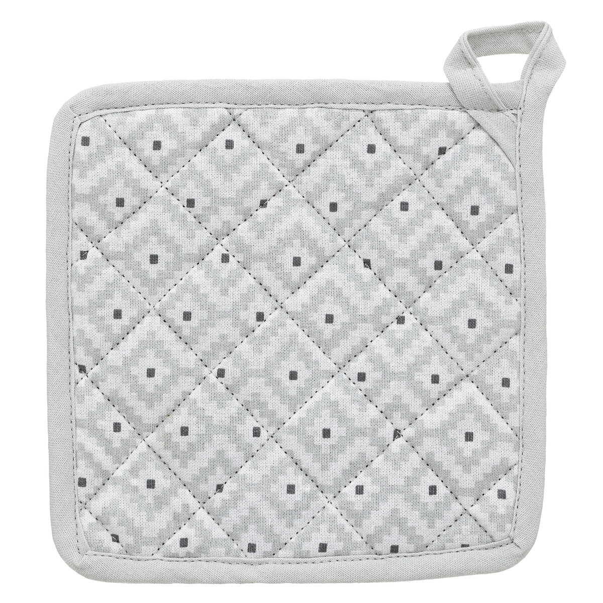 Conjunto pega e luva de cozinha cinza