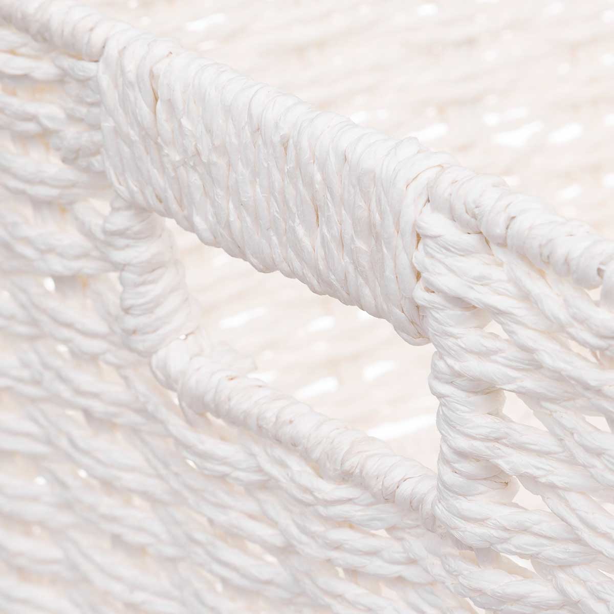 Cesto de arrumação costa branco 31x31cm