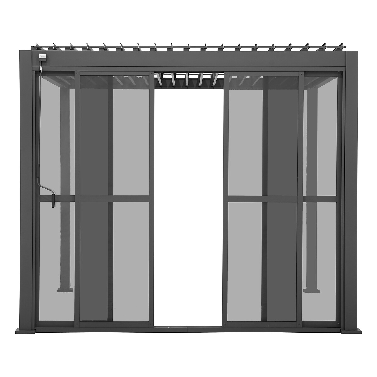 Portas para p&eacute;rgola EVORA cinza escuro 3,6m