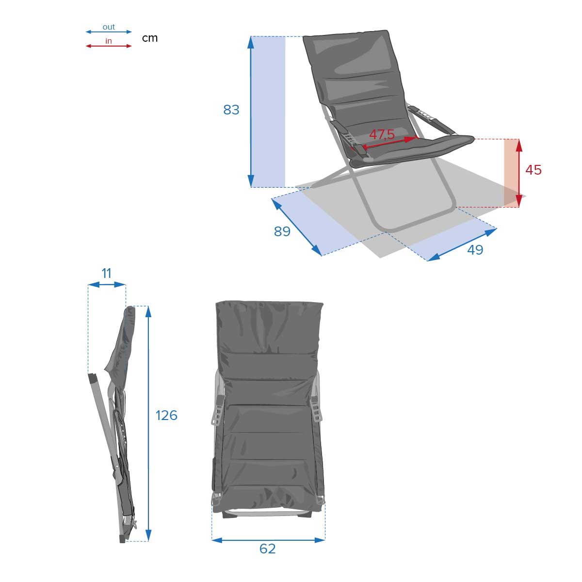 Cadeira RELAX milos cinza ardósia
