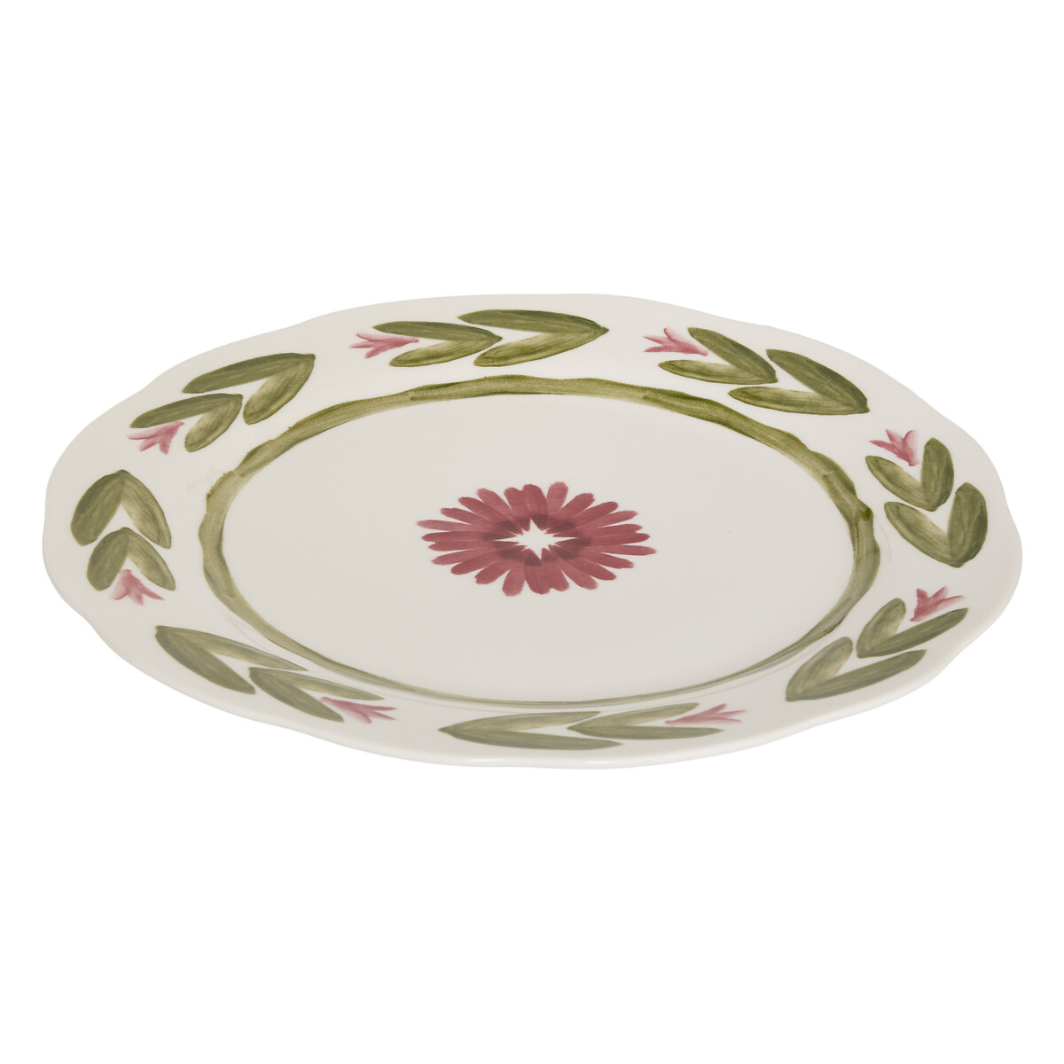 Prato raso MONA verde em porcelana 26cm