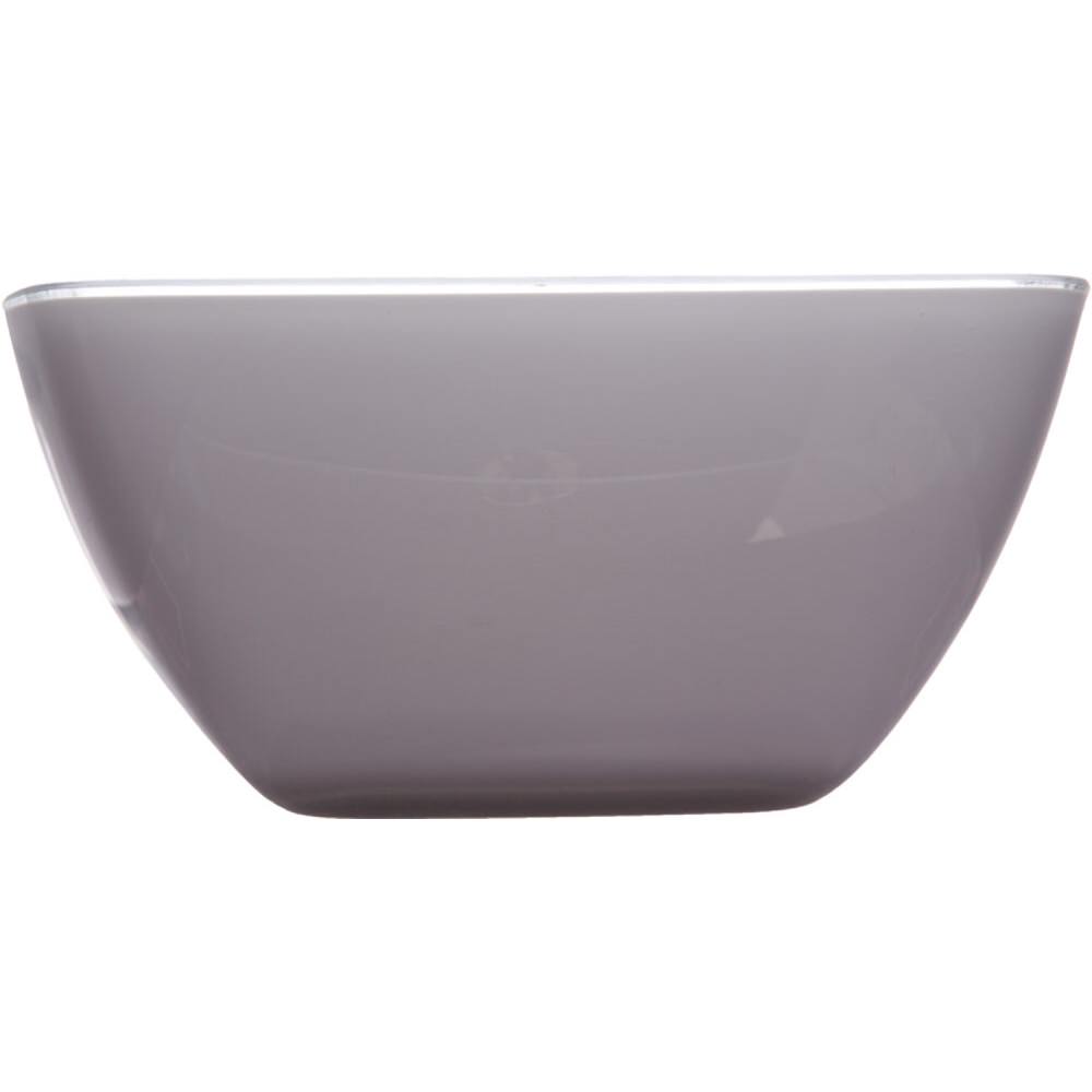 Ta&ccedil;a quadrada cinza 19cm