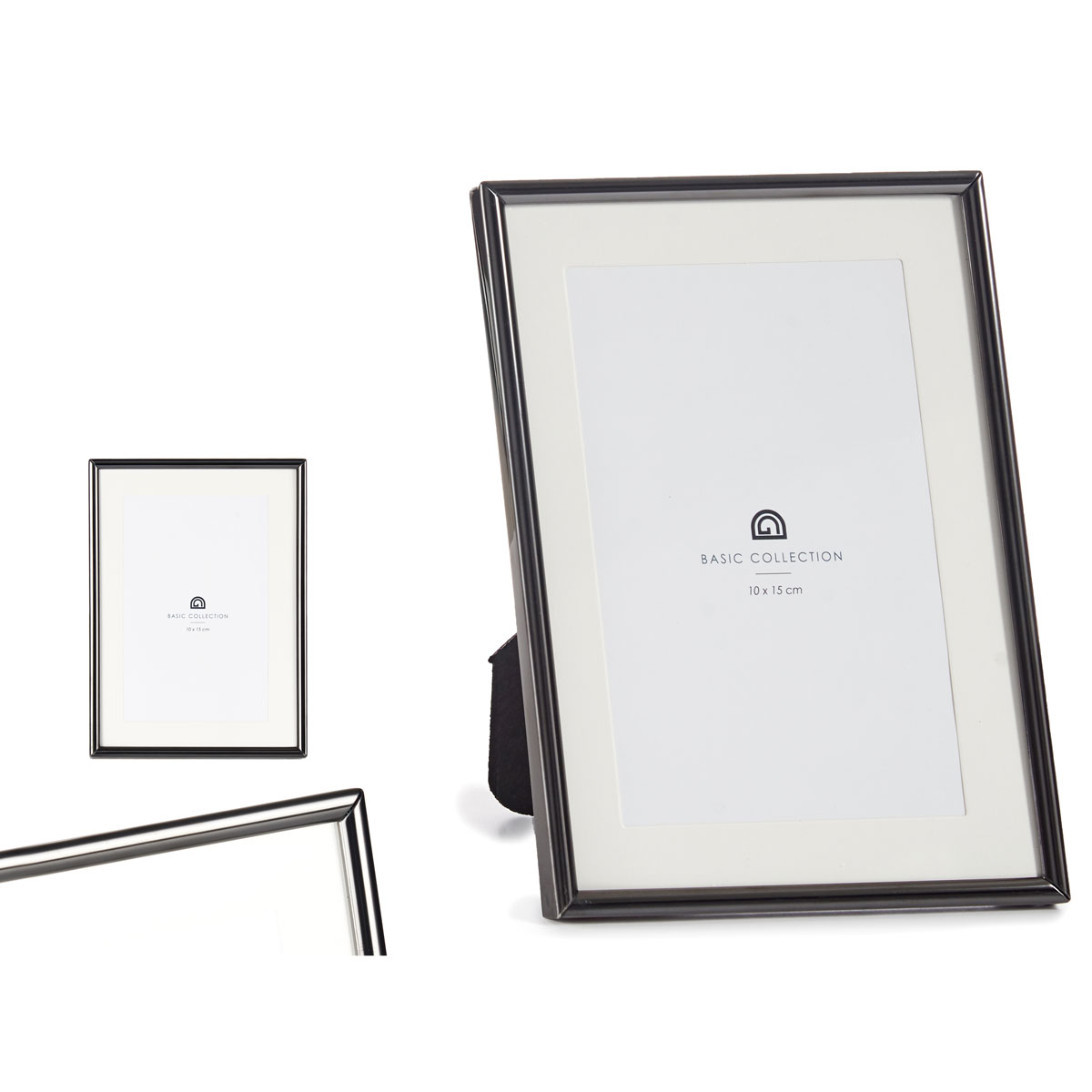 Moldura preta em metal 10x15cm