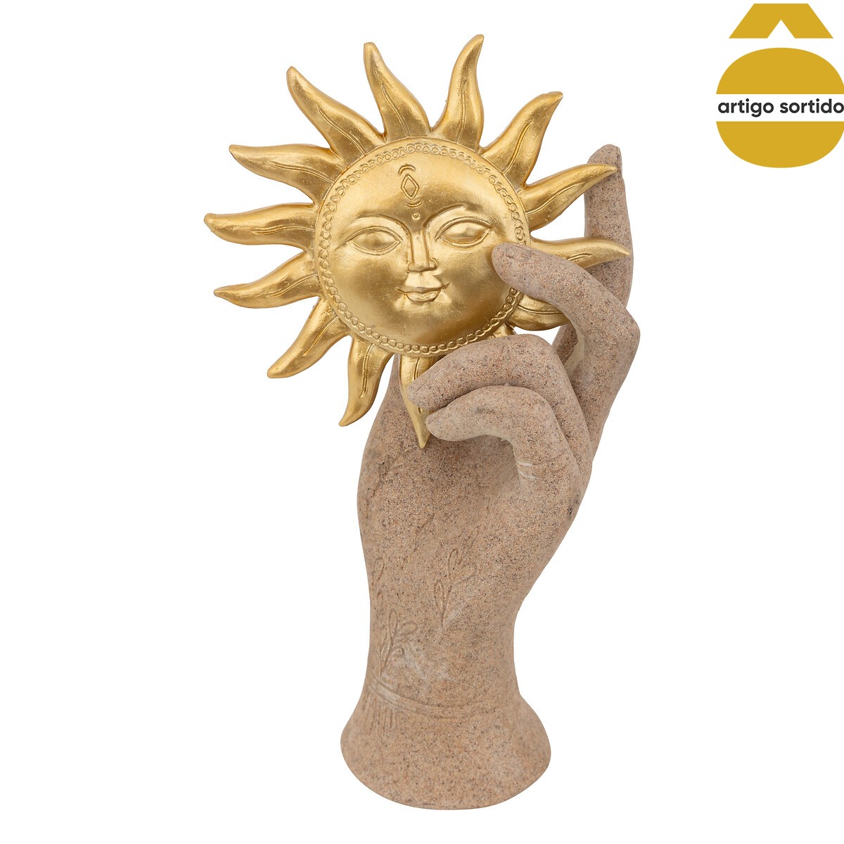 Est&aacute;tua Decorativa M&atilde;o Em Resina 21cm