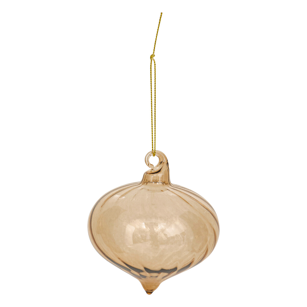 Bola de natal gota em bronze 8cm