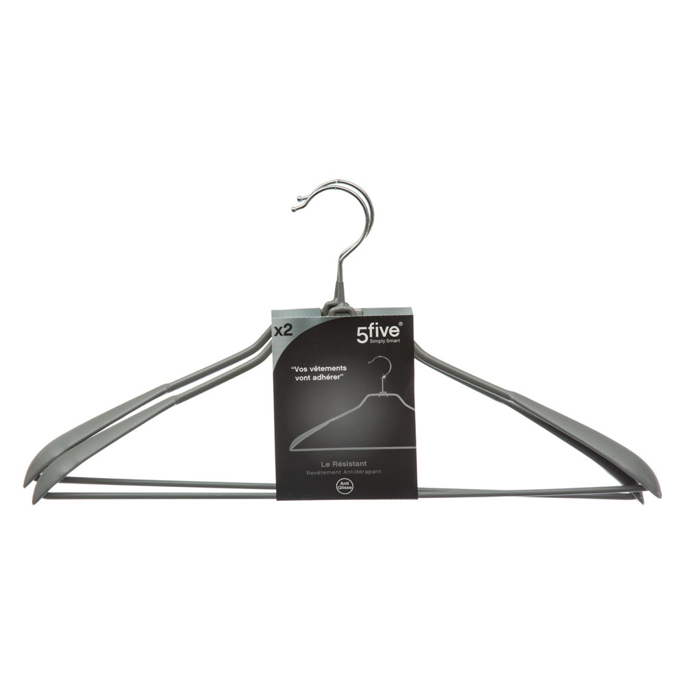 Conjunto de 2 cabides cinza