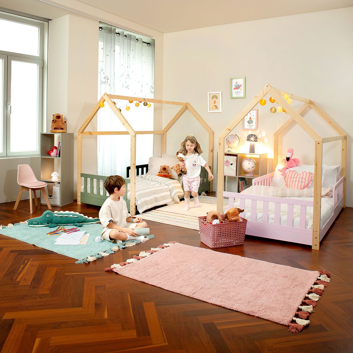 Cama SNUG verde 90x190cm