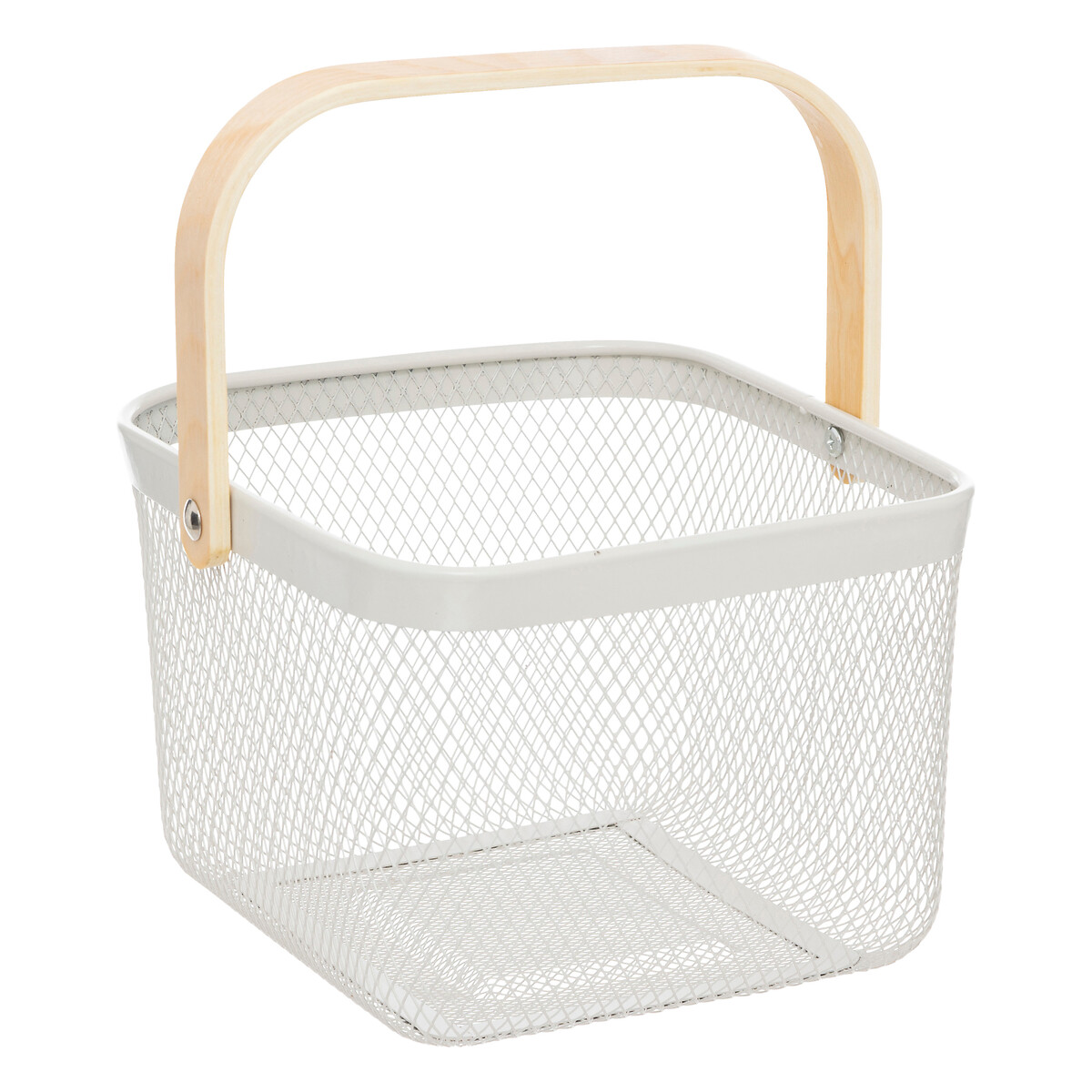 Cesto MAYAJ bege em metal