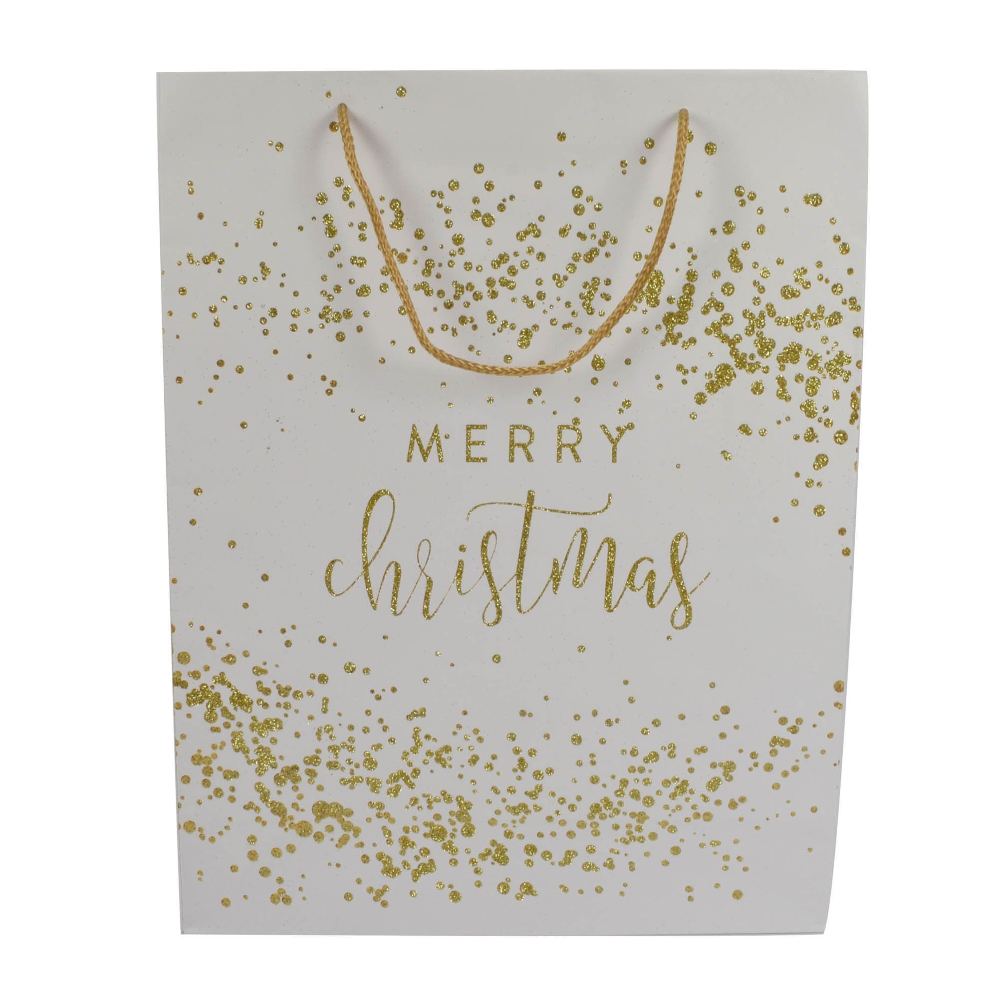 Saco De Oferta Branco E Dourado 50cm,  Saco De Oferta Branco E Dourado 50cm