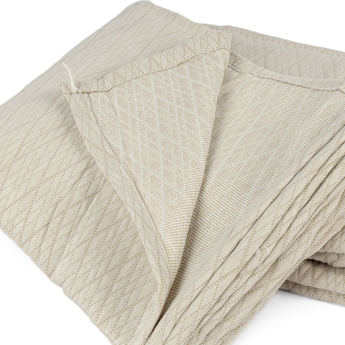 Colcha Losangos Bege 240x260cm