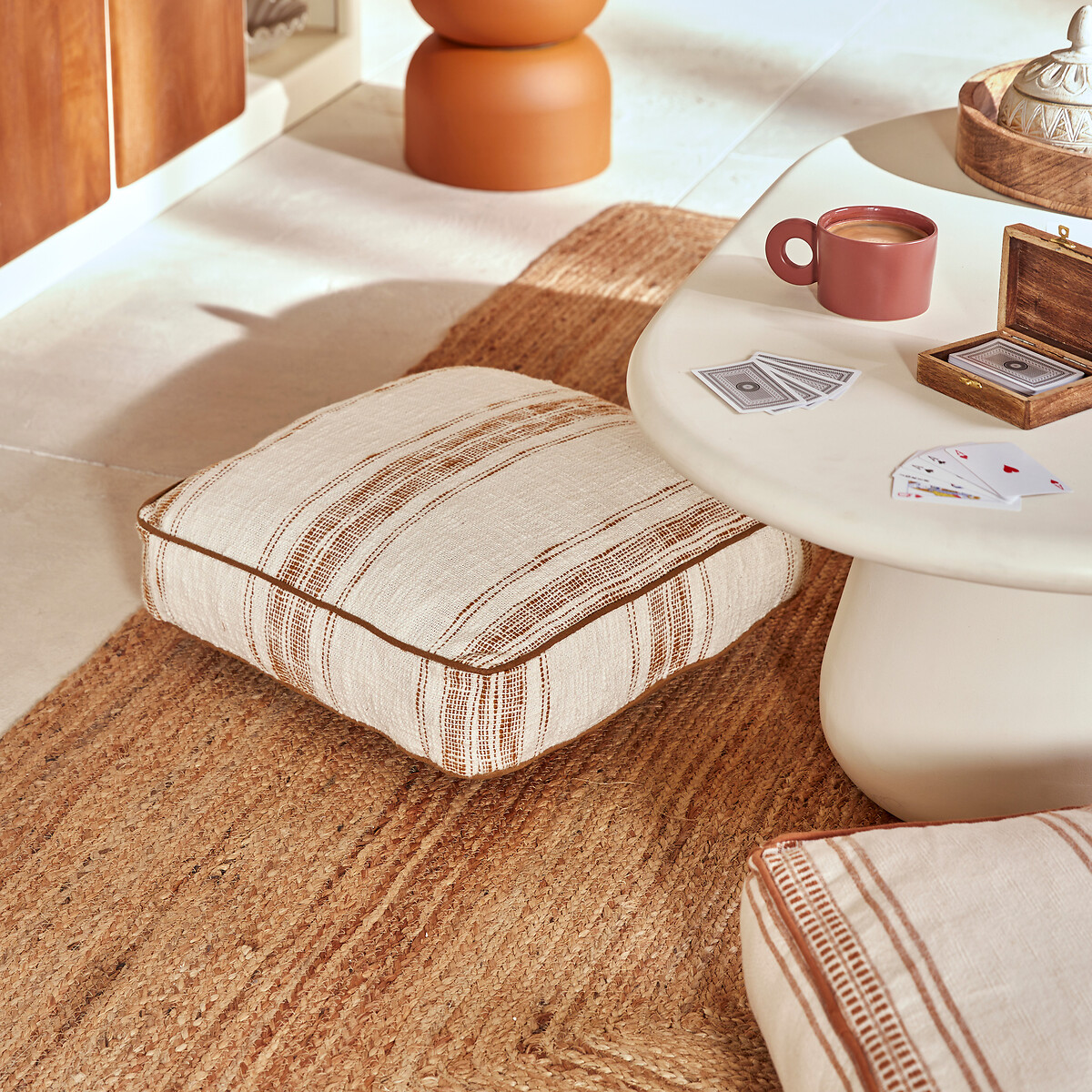 Coxim para ch&atilde;o SIENNA bege