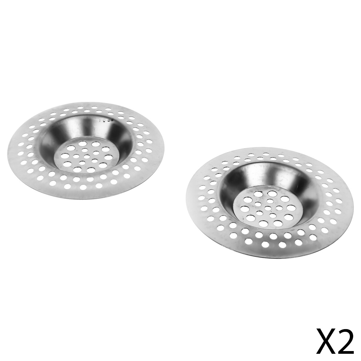 Conjunto de 2 ralos inox