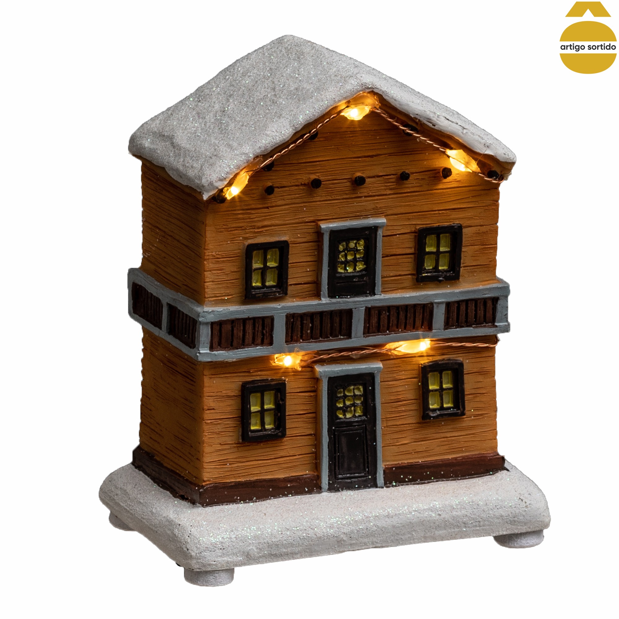 Chalé de natal luminoso