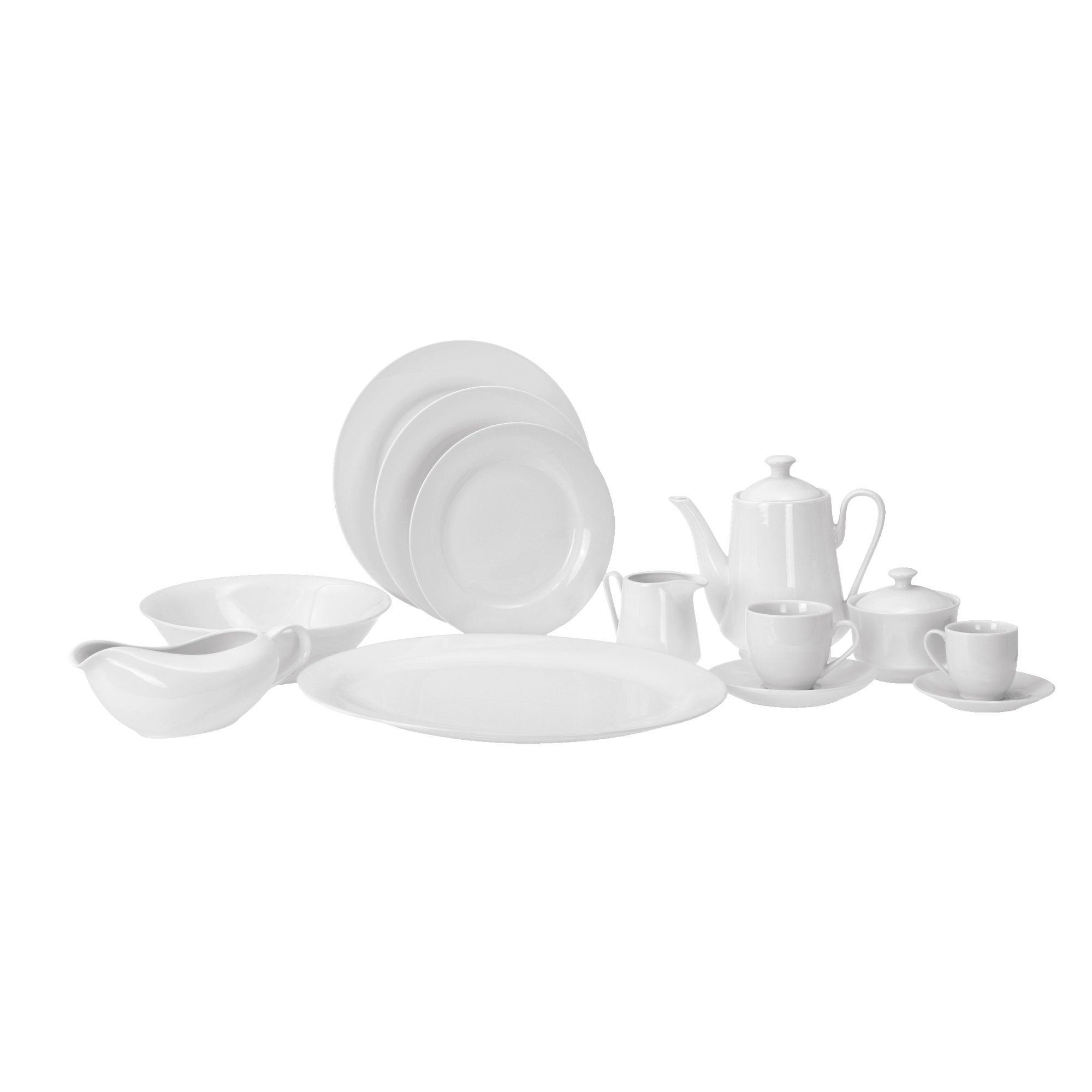 Prato de sopa GIZ branco em cer&acirc;mica 23cm