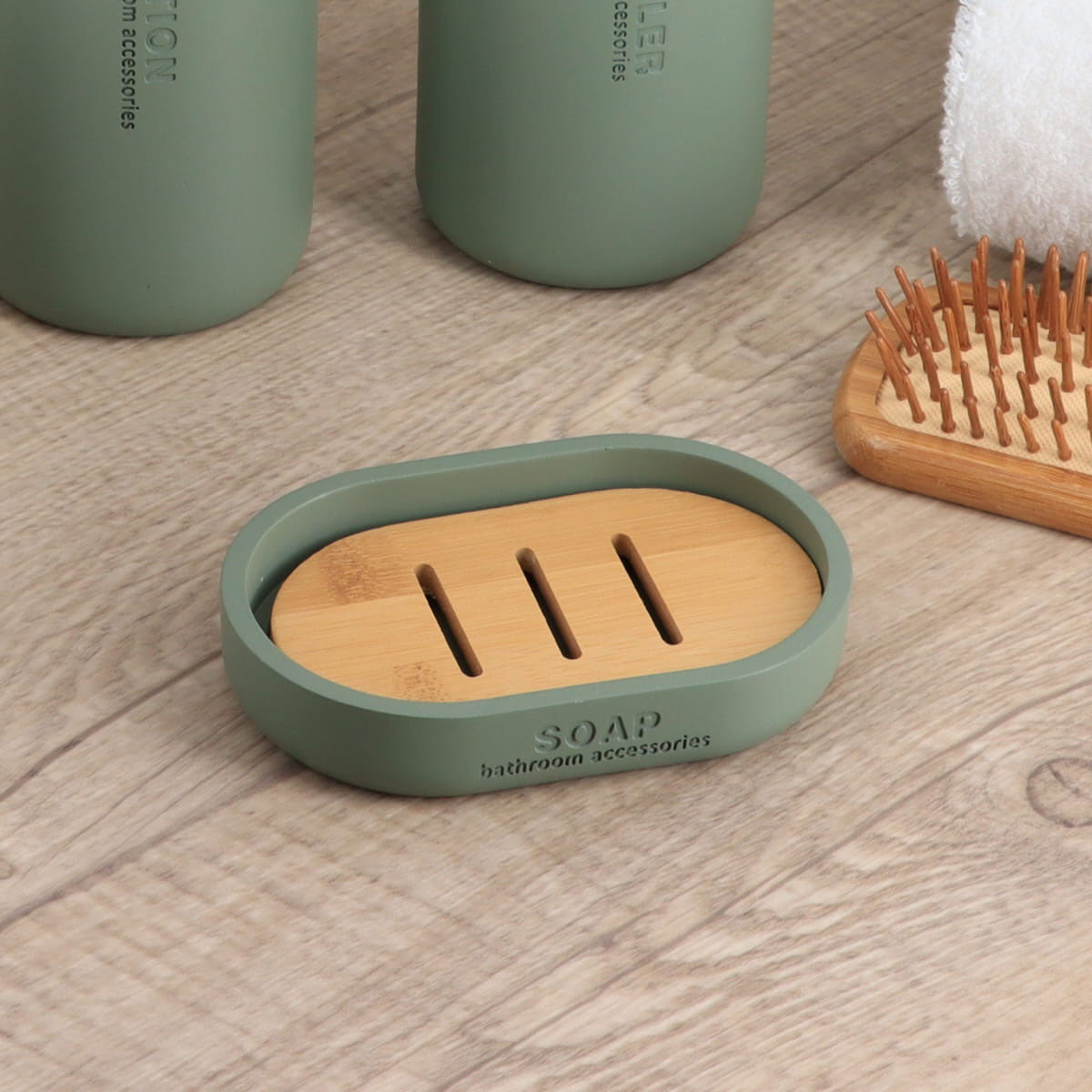 Saboneteira wc verde caqui