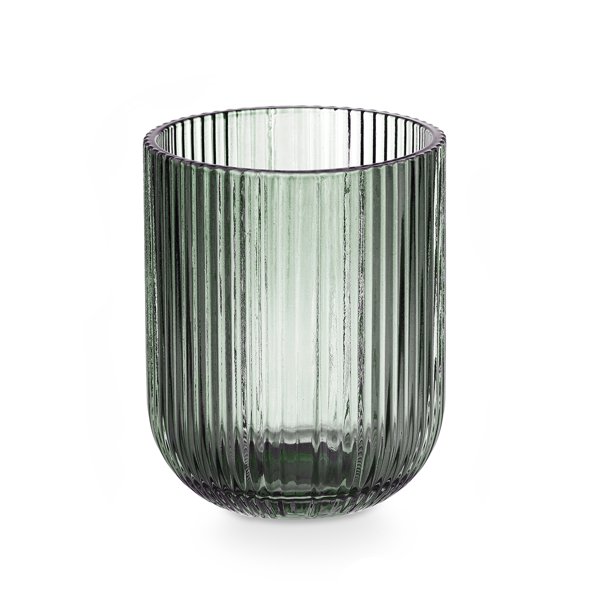 Copo de &aacute;gua riscas verde 27cl