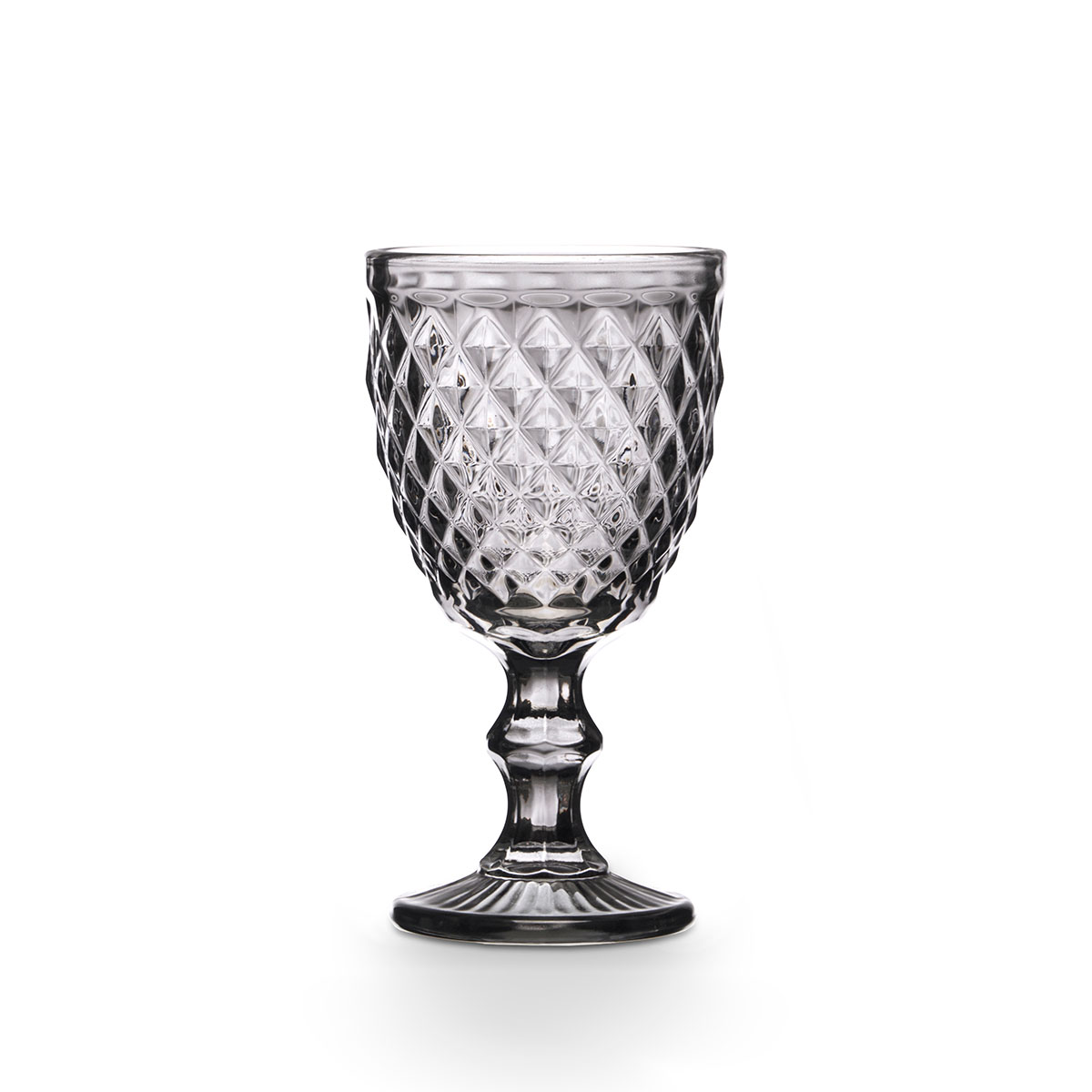 Copo De Vinho Diamante Cinza 25cl