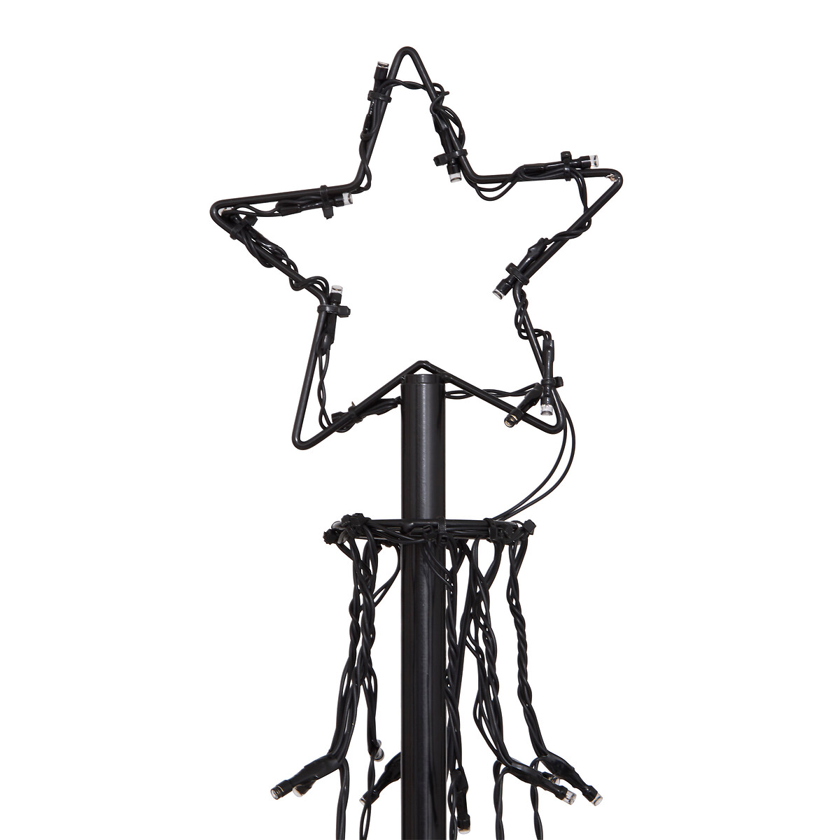 &Aacute;rvore luminosa com 130 leds branco quente 150cm