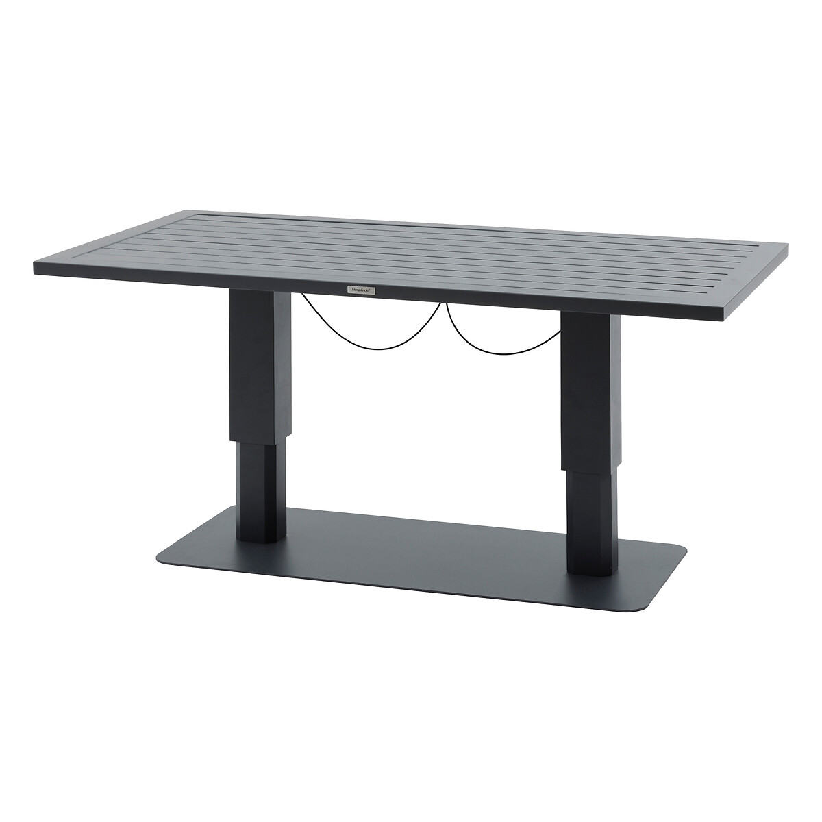 Mesa de centro SALIMIA elev&aacute;vel cinza escuro