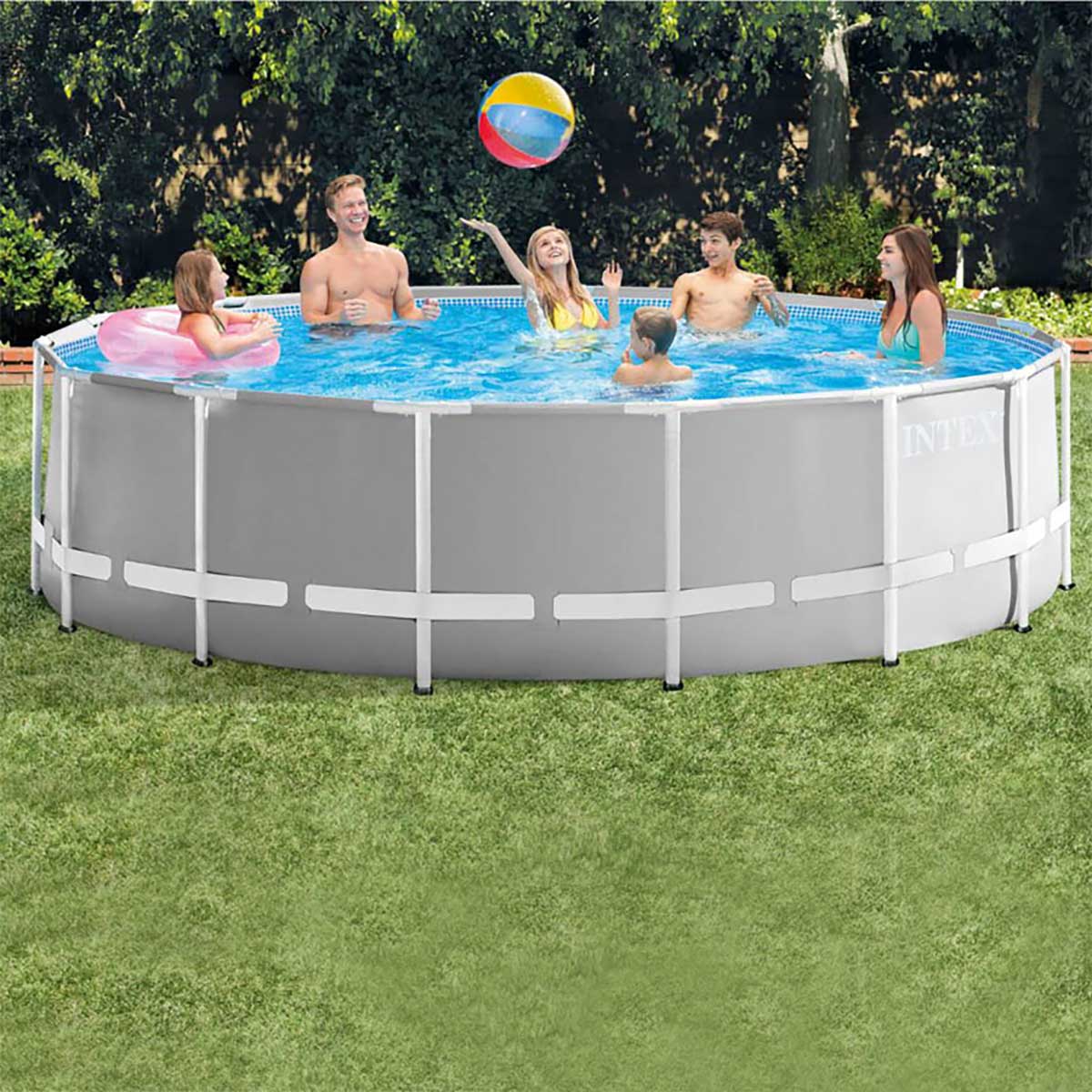 Piscina tubular prismática redonda Intex