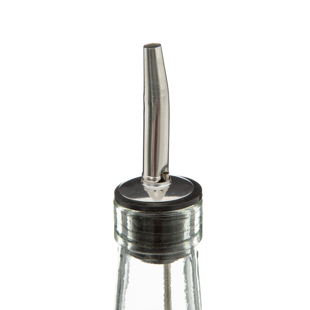 Conjunto de 2 galheteiros em vidro com suporte em bambu