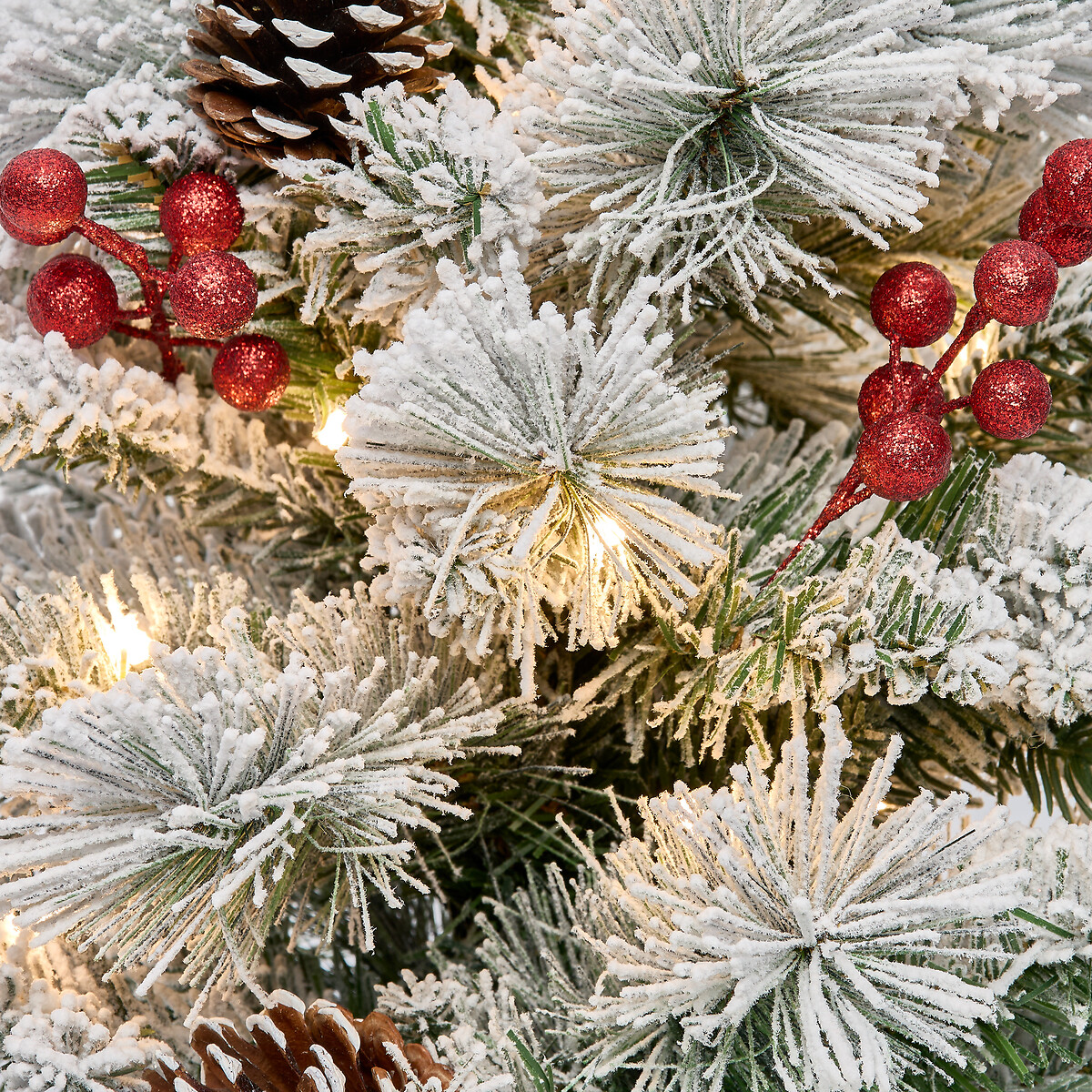 &Aacute;rvore de natal decorativa piki com pinhas 50cm