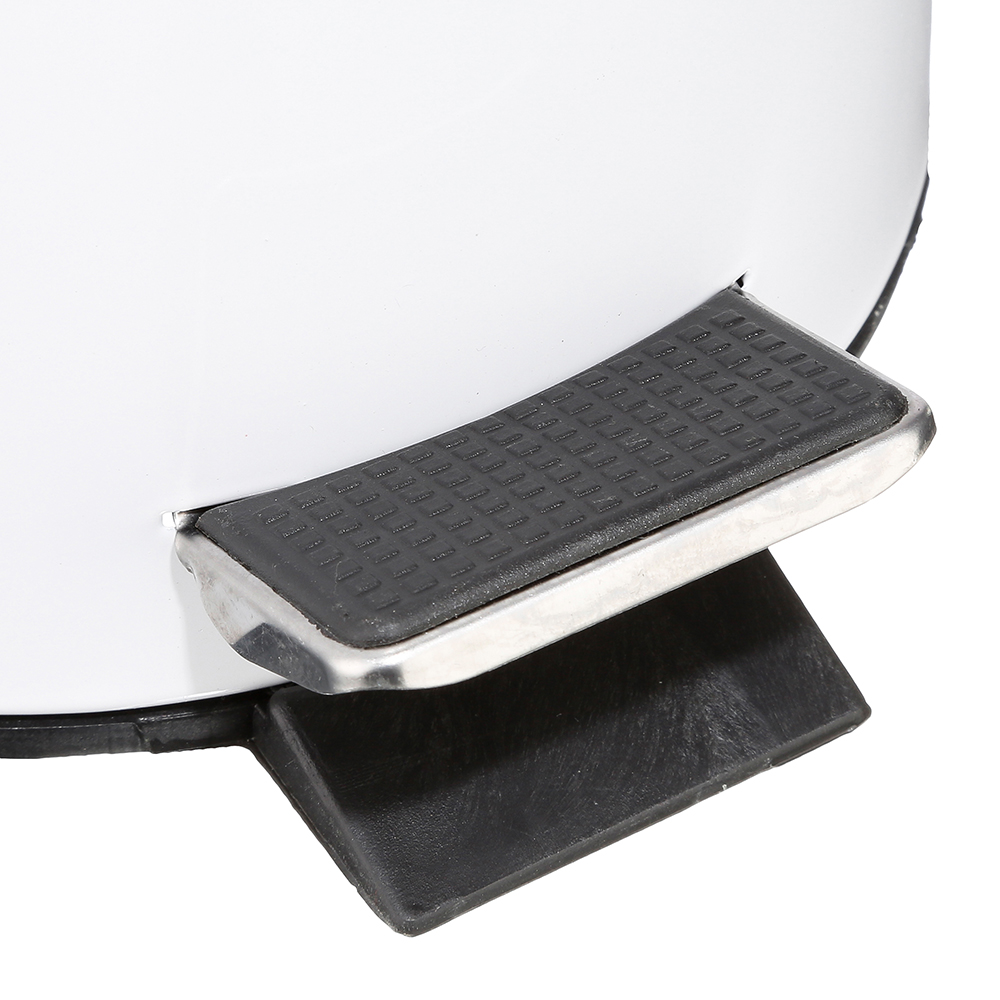 Balde wc branco metal 3l