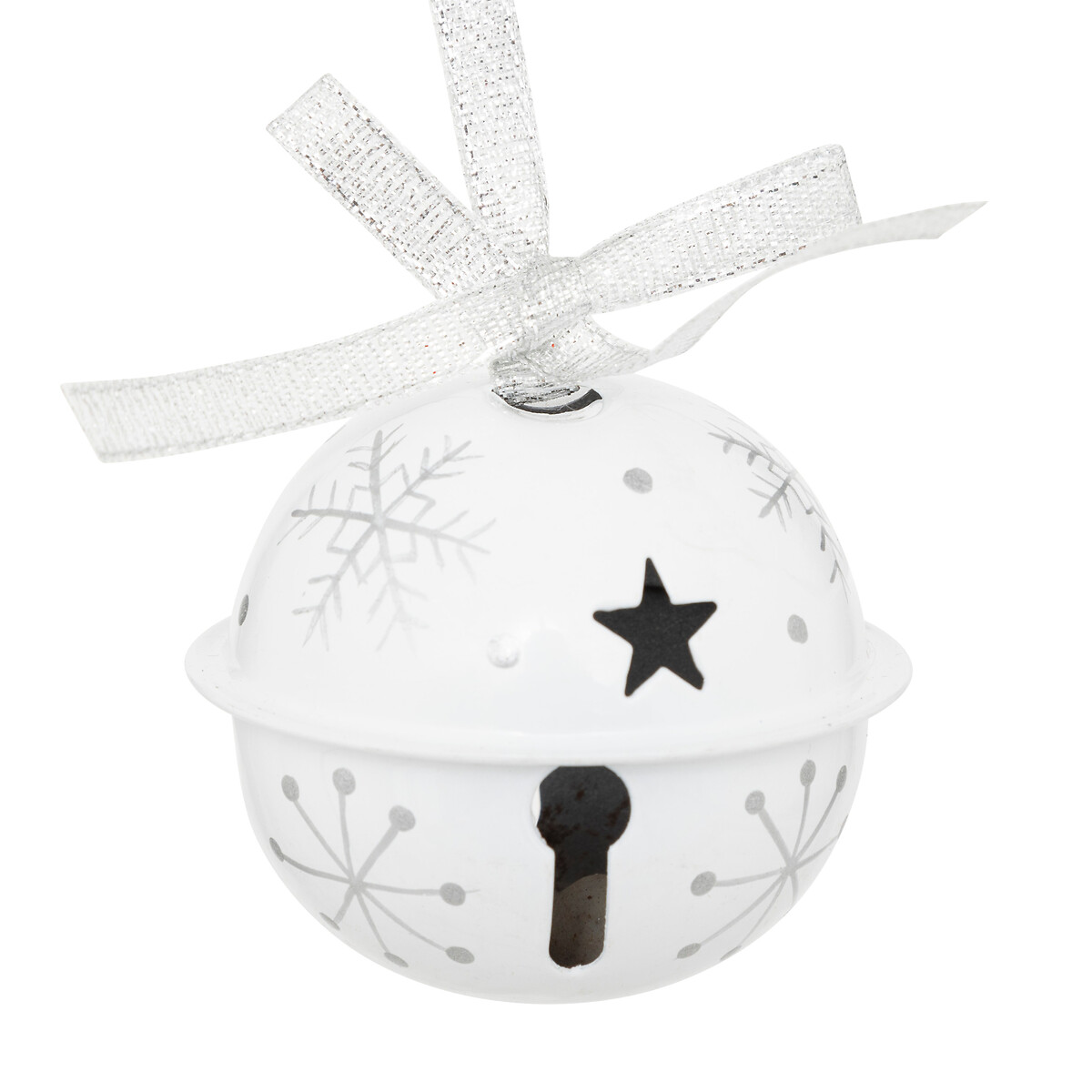 Pendurante floco de neve com guizo 7cm