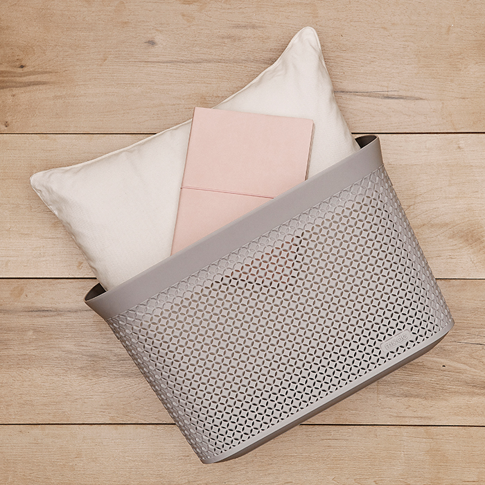 Cesto de arruma&ccedil;&atilde;o MODE cinza 25l