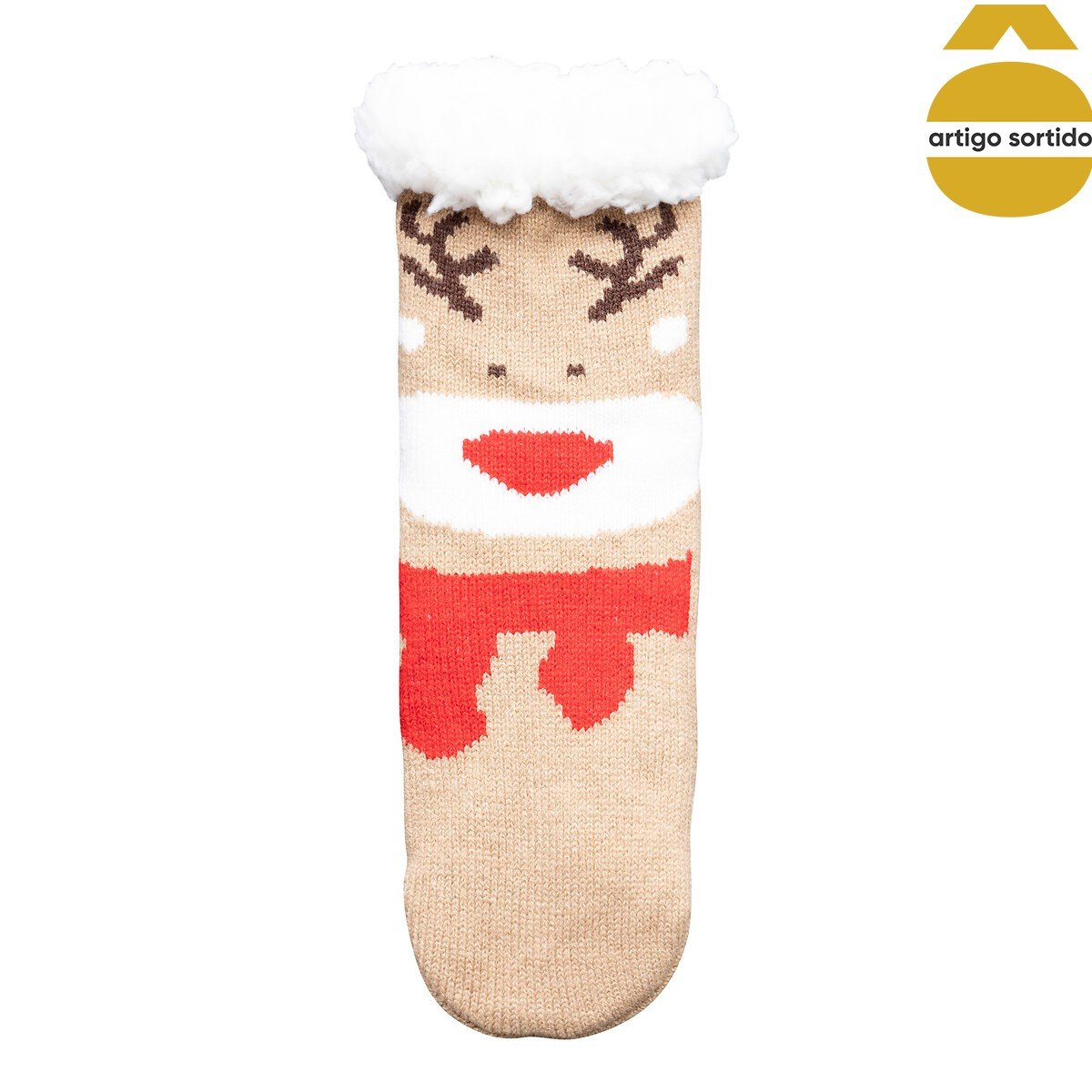 Meias com figuras natal&iacute;cias para crian&ccedil;a