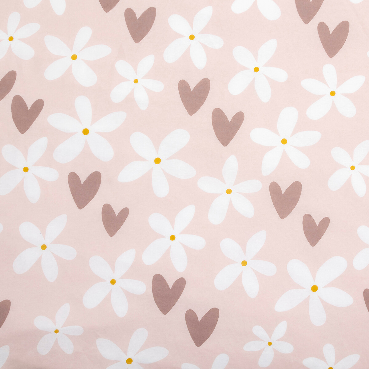 Capa de edred&atilde;o e almofada BILLIE rosa em algod&atilde;o 200x140cm