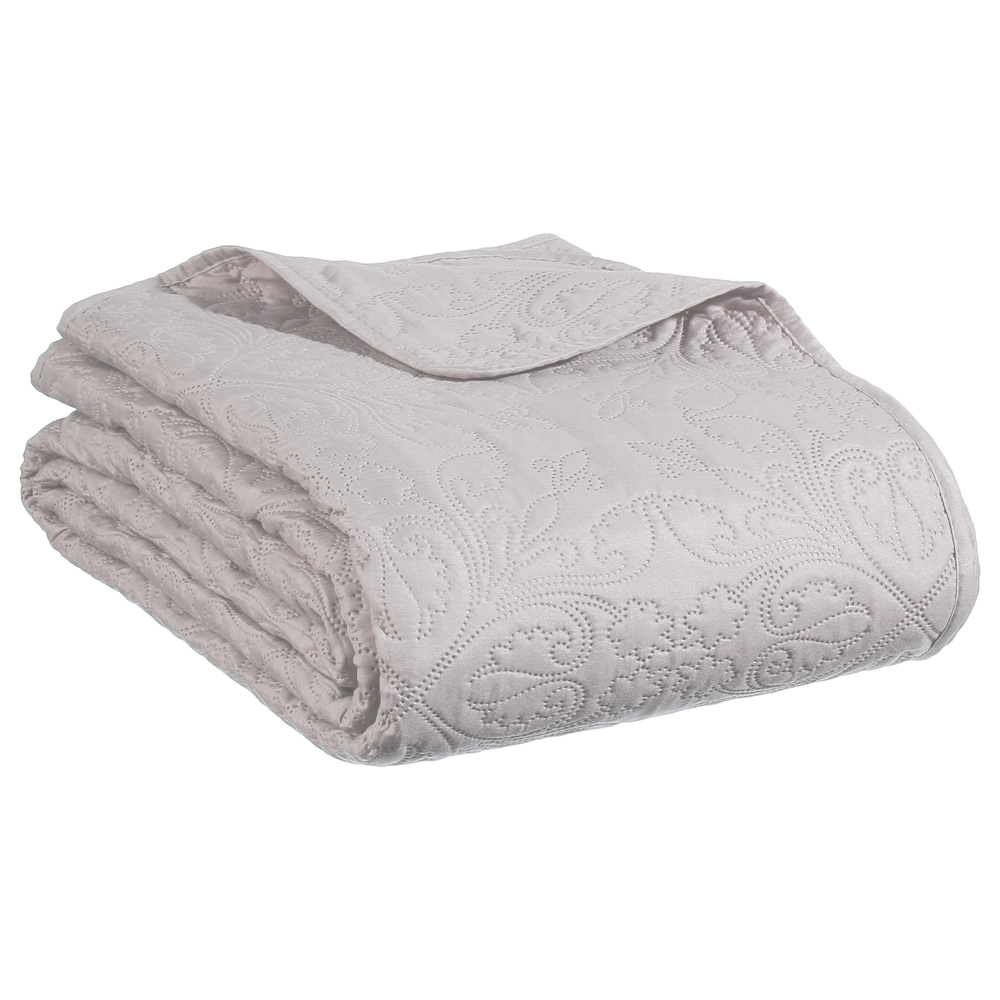 Colcha com 2 capas de almofada taupe 240x260cm