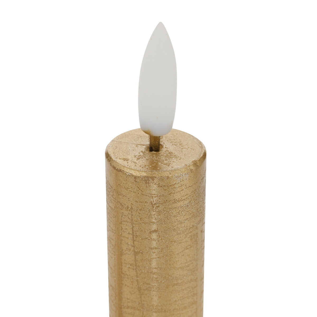 Conj. de 2 velas dourado com led