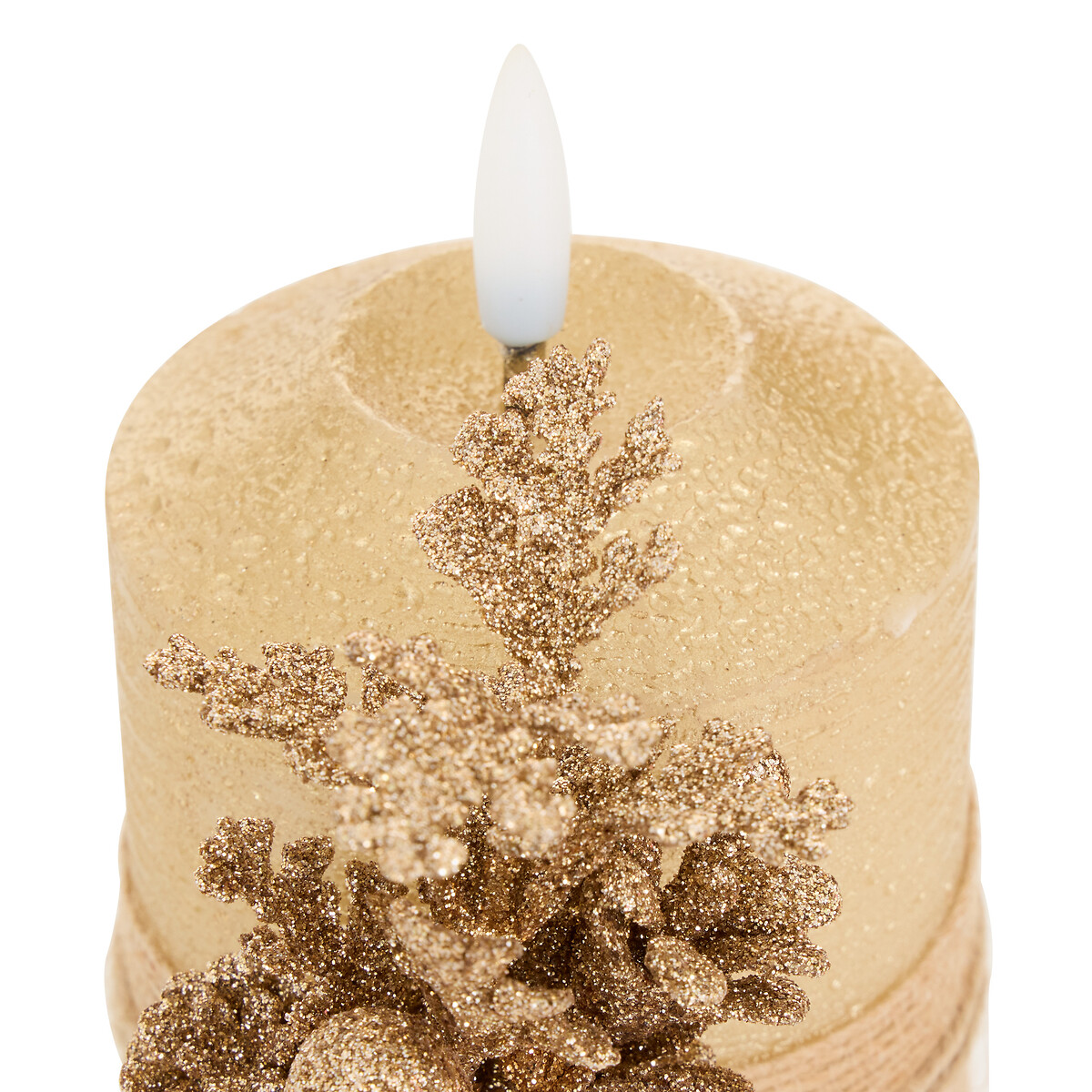 Vela dourado com 1 led