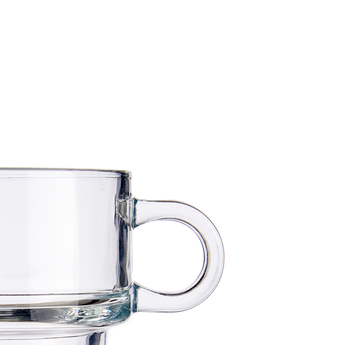 Caneca em vidro empilh&aacute;vel 26cl