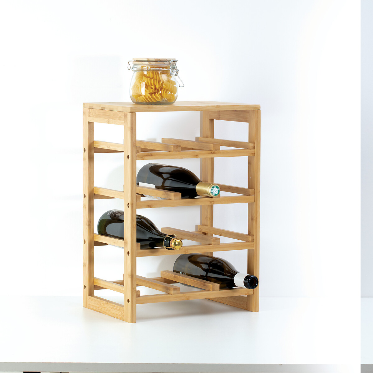 Garrafeira para 12 garrafas em bambu