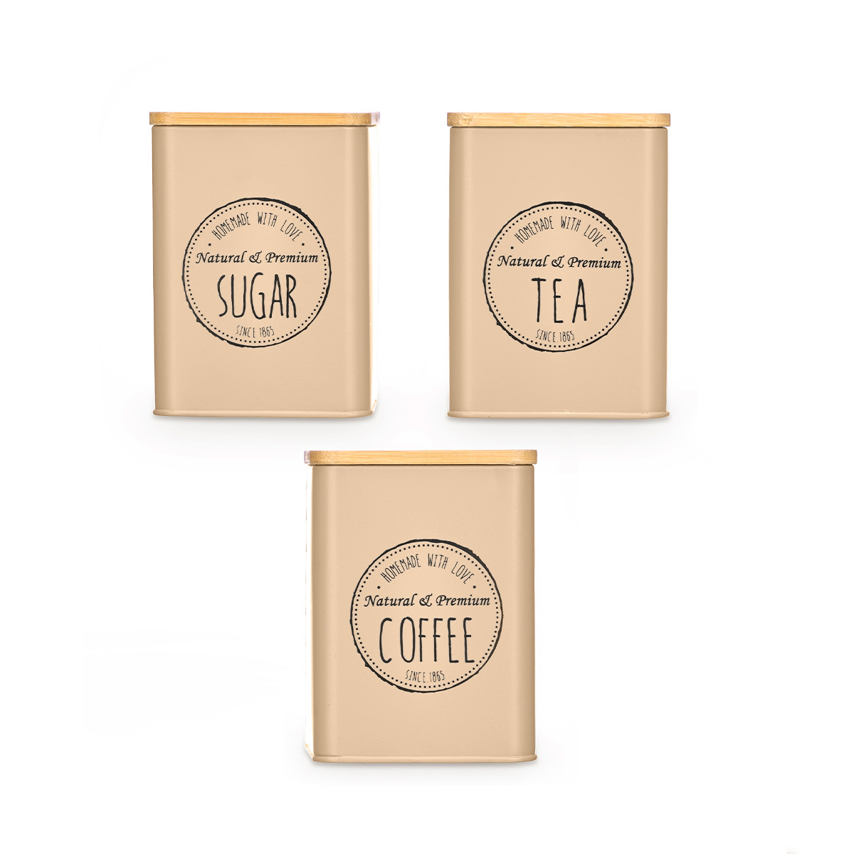 Lata bege para caf&eacute;