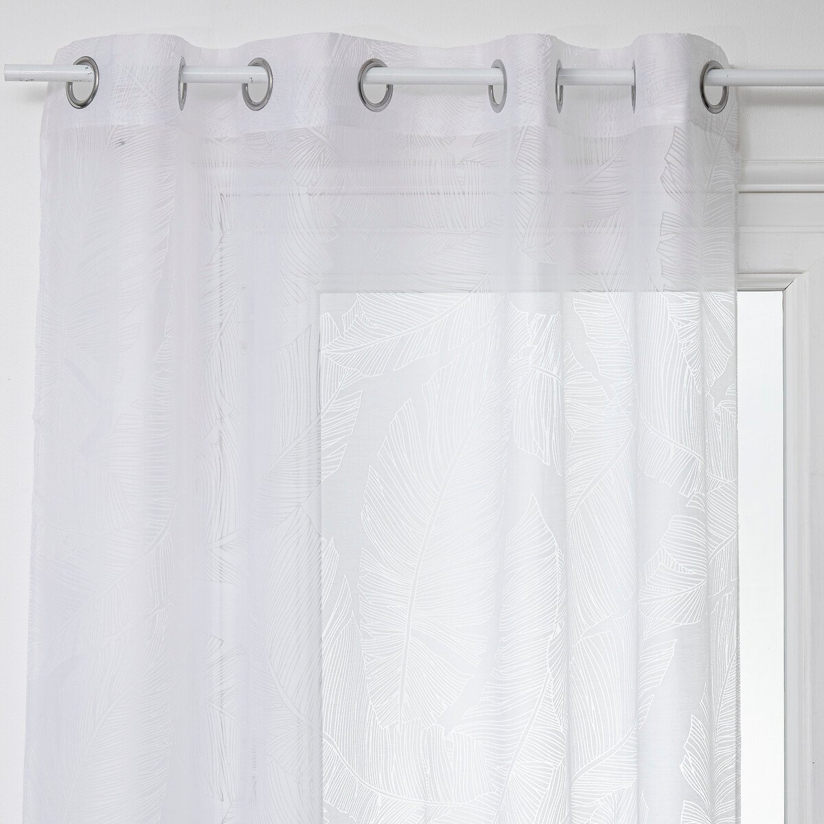 Cortina folhas branca 140x240cm