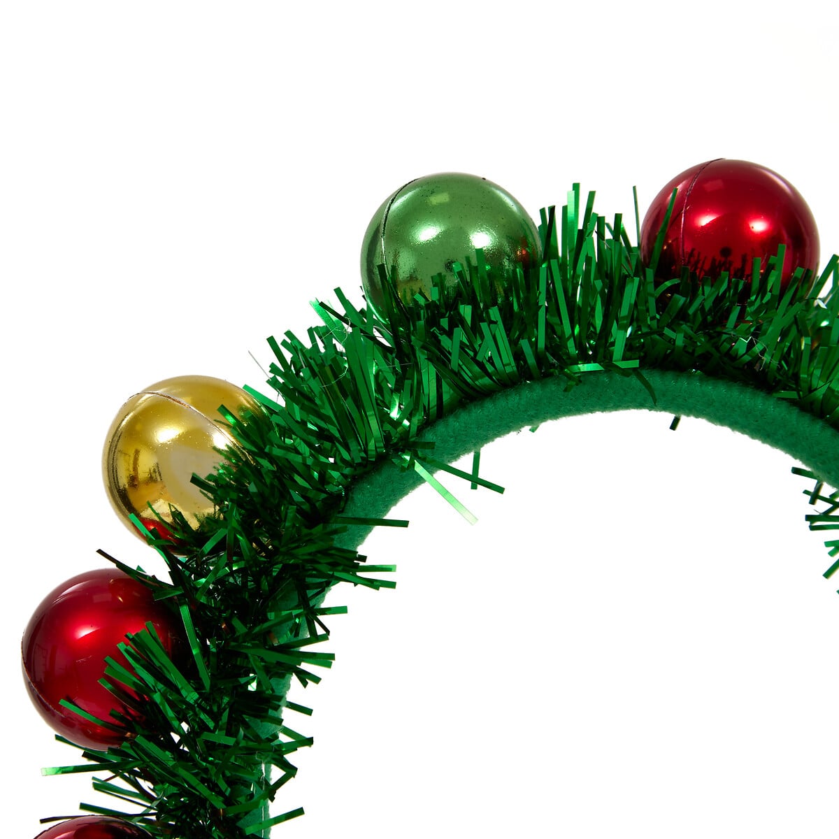 Bandolete natalicia com bolas de natal