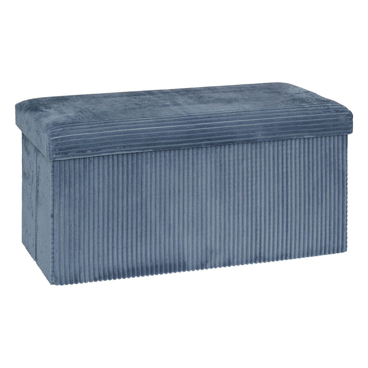Pufe ARUM canelado azul 76x38x38cm