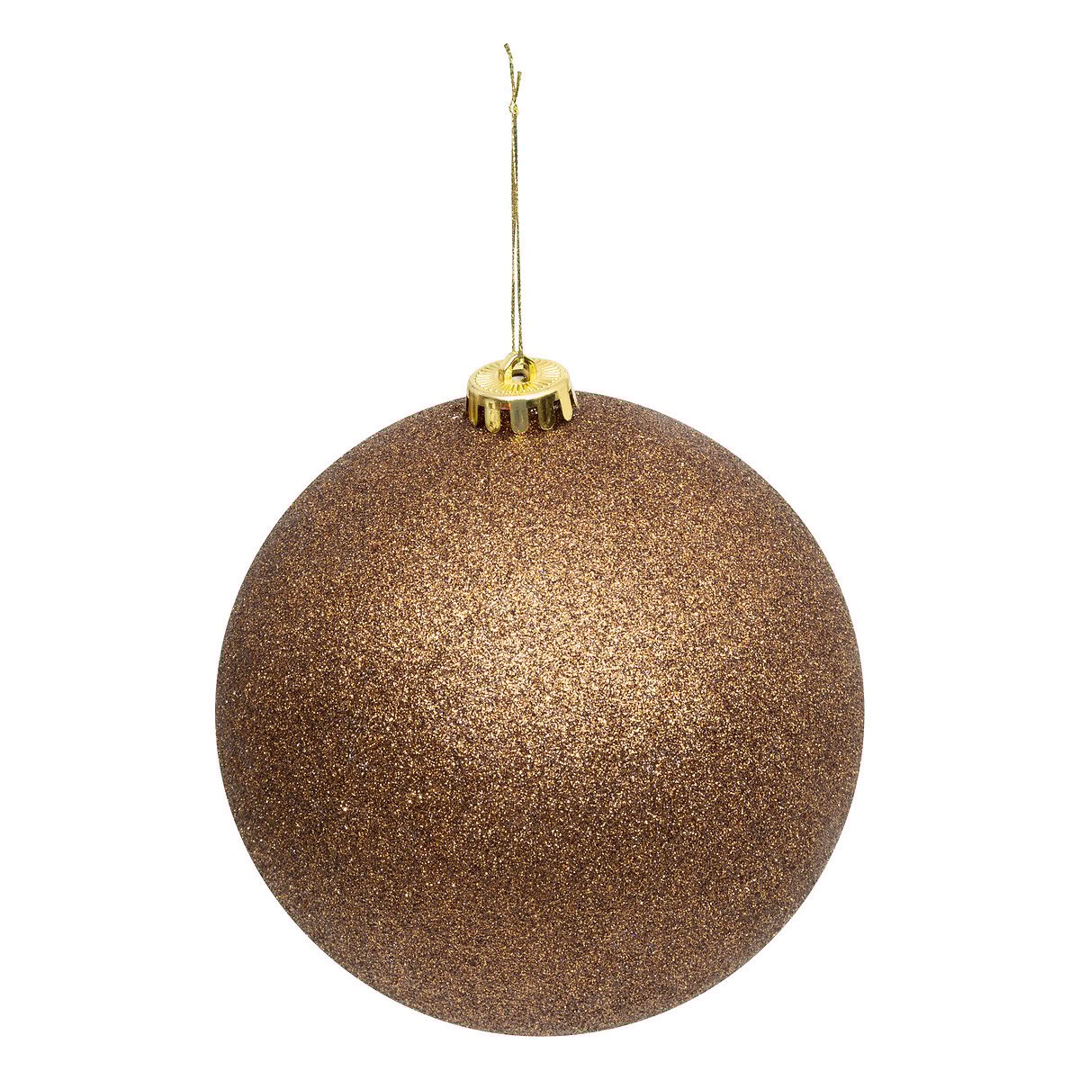 Bola de natal maxi castanha 15cm,  Bola de natal maxi castanha 15cm