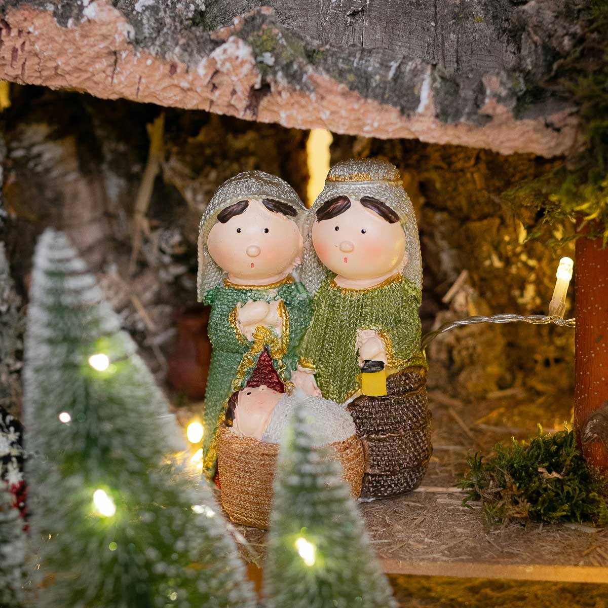 Pres&eacute;pio infantil em resina